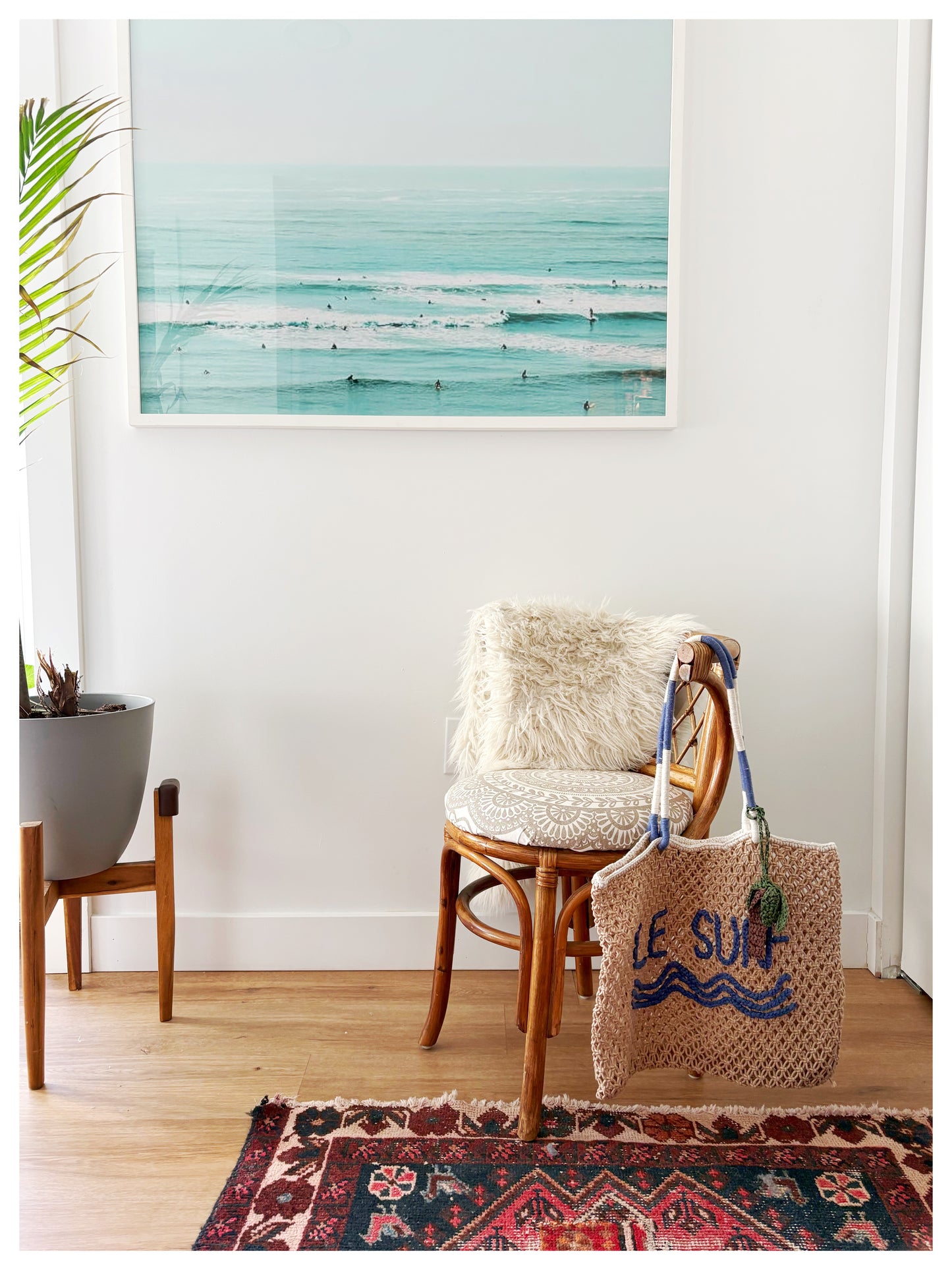 Le Surf Cotton Macrame tote