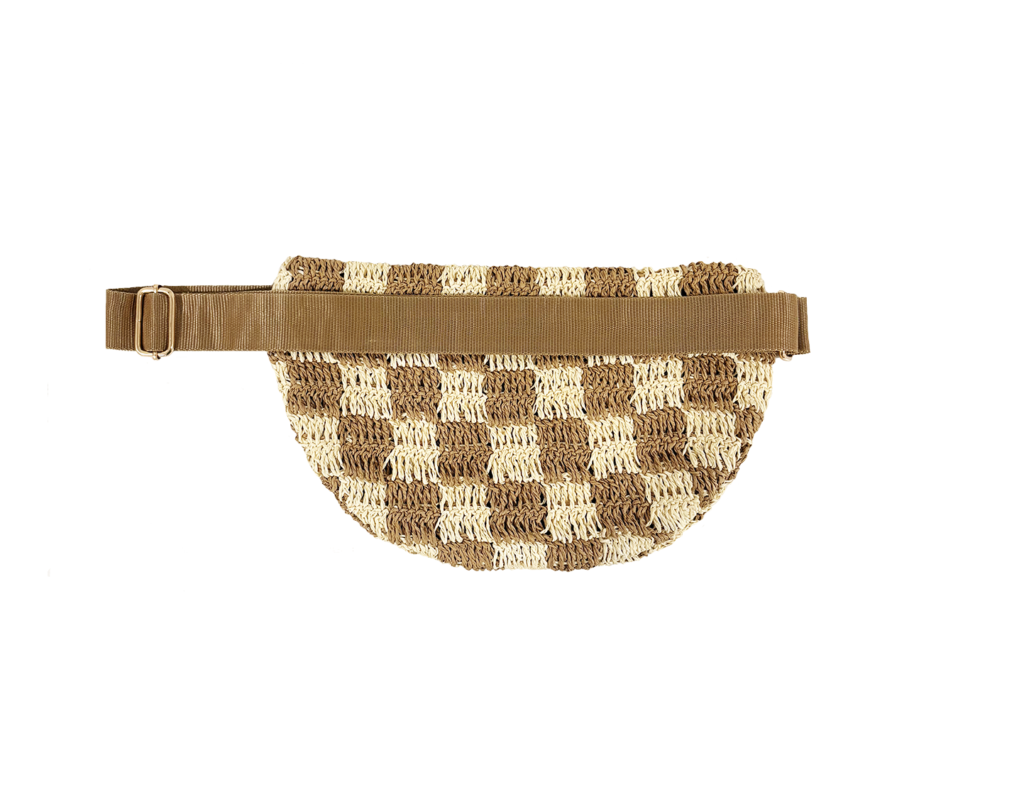 Cabo Checkered Sling Bag_tan
