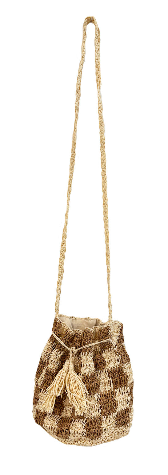 Seadrift Checkered Bucket Bag