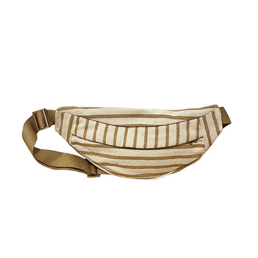 Stripe Sling Bag - Tan