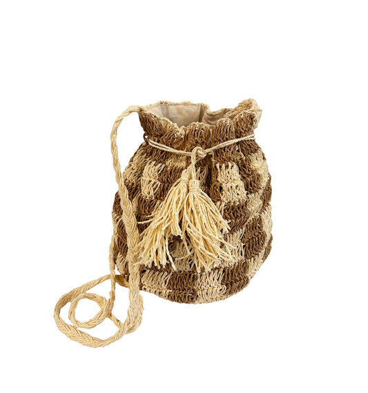 Seadrift Checkered Bucket Bag